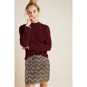 Anthropologie Lizzie Pullover Mock Neck Sweater
